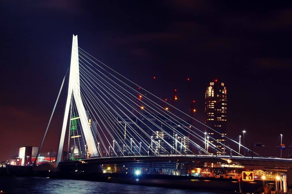 Erasmus Bridge in Rotterdam