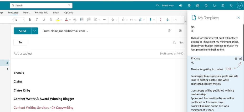 how to create email templates