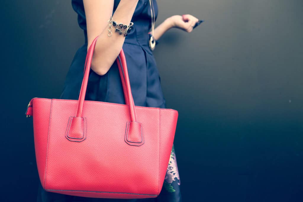pink handbags