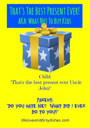 If you buy my children the presents on this list, I will have my revenge... Mwaahh haaaa haaaa haaaa
