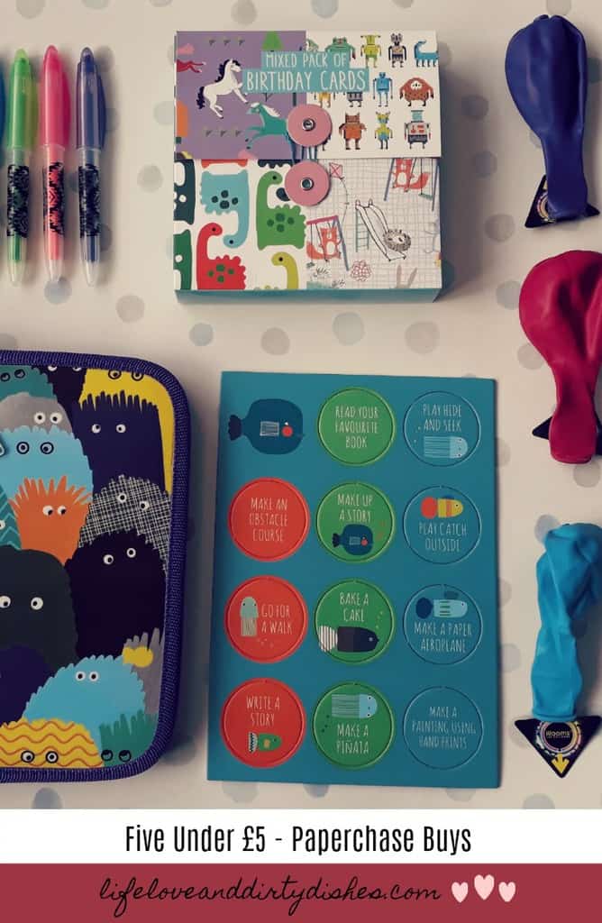 Five under £5 rainy day bargains. great things to do with the kids from Paperchase.